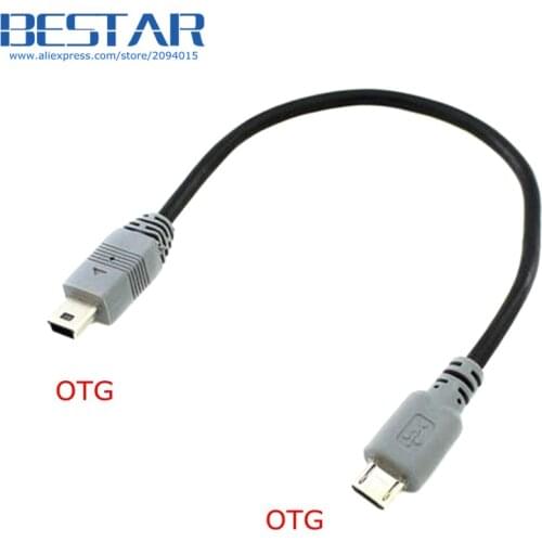 20CM 0.2M 1M Micro USB 2.0 Mini USB 5pin male to male data charging OTG converter adapter cable Connector Mini-USB Micro-USB