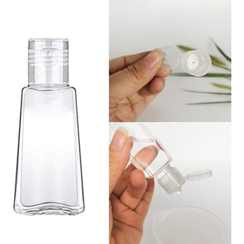 30ml Trapezoidal Empty Hand Sanitizer Bottles Refillable Plastic Container Transparent Gel Bottle Trave Accessories