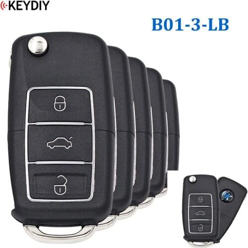 5 PCS, Original 3 Buttons Universal KEYDIY B01-3-LB Luxury Style Black Remote Control Key B-Series for KD900 KD900+,URG200 KD-X2