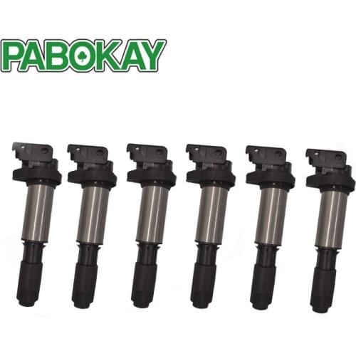 6 pieces x Ignition Coils for BMW 3, 5 Series, X3 , X5, Z3, Z4, M3 2.5L,3.0L,3.2L Engine 12131712219 12137551260 12131712223