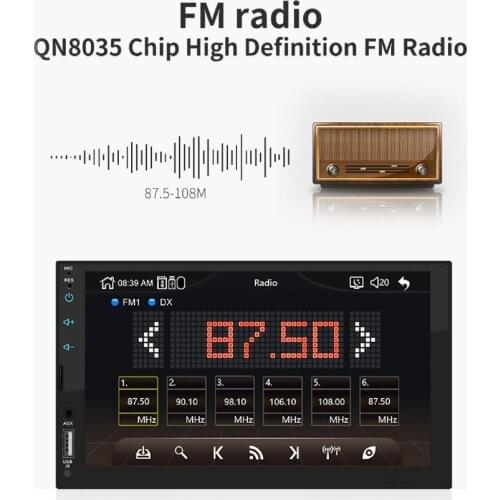 X2 7inch Touch Screen Car MP5 Player Bluetooth Carplay Mirror Link Reverse Image Integrated Display for Automobiles