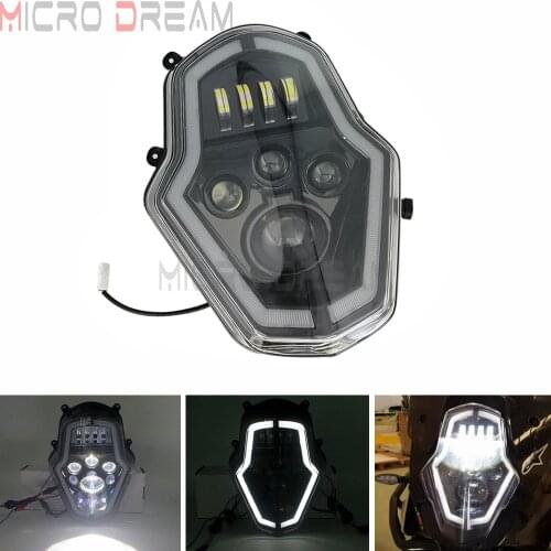 White Light LED Headlight Assembly DRL Daytime Running Light HI/LO Beam for Adventure 1190 1090 1290 Super ADV R 2015-2018