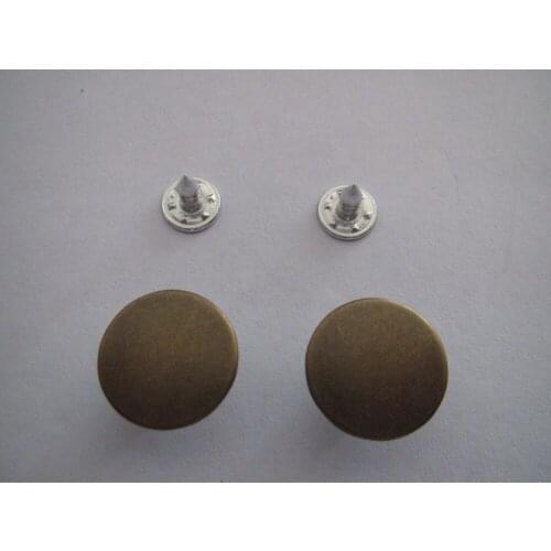 Free shipping 17mm jeans button for jeans bronze brass material plating antique brass flat surface fashion button 100pcs