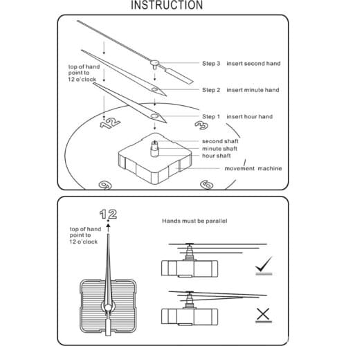 One-second Silent DIY Quartz Wall Clock Movement Mechanism Hands Repair Tools
