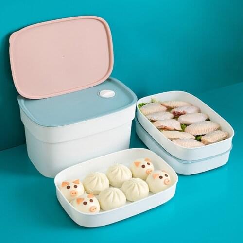 Household refrigerator quick-frozen dumpling wonton special food-grade fresh-keeping storage box refrigerator organizer
