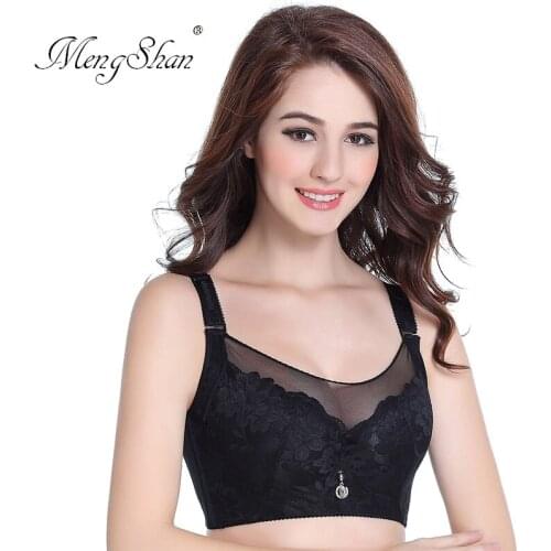 Wipe-breasted large-size bra Thin womens cup Sexy lace underwear lady sujetador mujer plus size women plus size bra