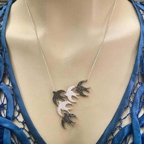 Freedom In The Sky 925 Sterling Silver Necklace Women Girls Gift Jewelry Accessories Fashion Handmade Elegant Chain