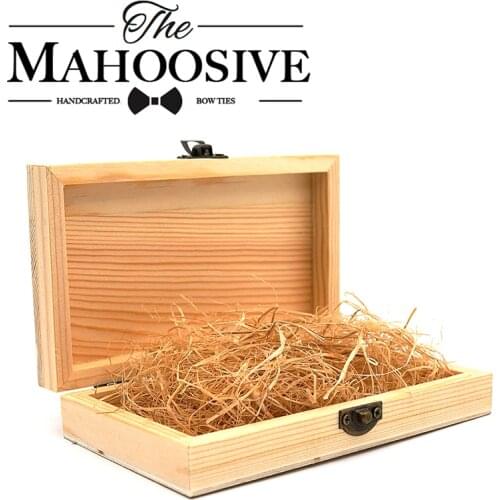 Mahoosive Wood Wedding Bow ties Boxes real Wood Boxes With Lid Golden Lock Wood Boxes for Gifts caja madera Wooden boxes