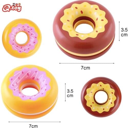 Wooden kitchen toy fruit cream cake pretend play toy role play set donuts magnetic gifts for kids toddlers Christmas New year
