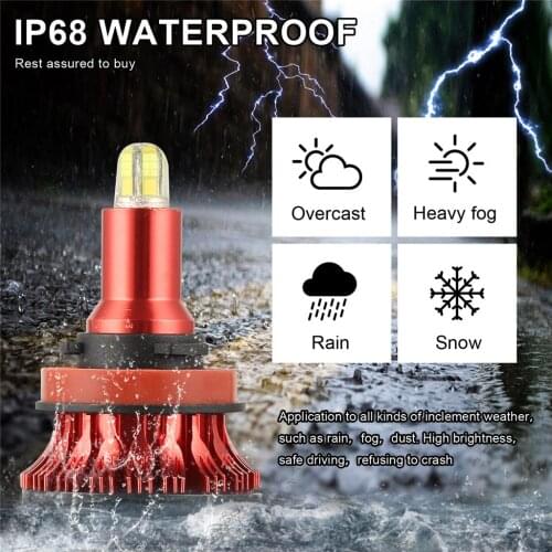 Xenon Headlight Bulb Low Beam White Light Mini h11 8 Side h8 h9 Led Headlight Bulb Kit 200w 30000lm Fog Lamp Xenon