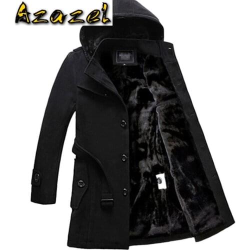 Hot 2020 Men Long Wool Coat Winter Men Jackets And Coats Slim Fit Men Windbreaker High Quality Trench Coat Plus Size clothing