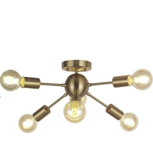 Loft Retro Industrial Chandelier Lighting Wrought Iron Multi Head Ceiling Lamp For Living Room Bedroom Indoor Lights Fixtures