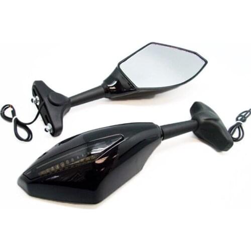 Brand new Clear Smoke swing freely modified mirror LED Turn signals intergrated mirrors ForSUZUKI GSXR 600/750 2009-2012