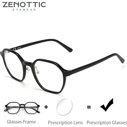 ZENOTTIC Optical Prescription Progressive Glasses Men Anti Blue Light Photochromic Eyeglasses Men Myopia Hyperopia Eyewear