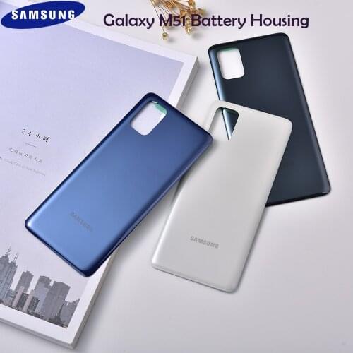 Original Samsung M51 Repair Back Housing Battery Replace Fitted Cover For Galaxy M51 m51 Plastic Rear Door Panel Case Shell