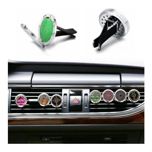 Car Air Freshener Car Perfume Diffuser Clip Car Air Auto Removable Vent Freshener Essential Oil Perfume Locket Free 10pcs Pads