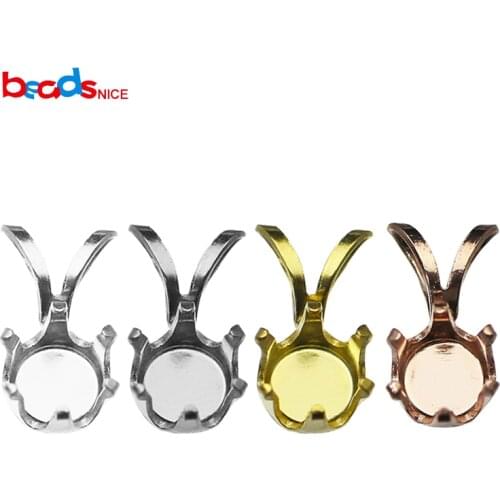 Beadsnice ID27403 diy 925 silver pendant setting mounting fit 6mm round stone bezel for necklace making silver jewelry wholesale