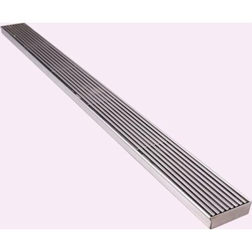 High quality bathroom toilet 800*68mm Rectangle Linear stainless steel Shower floor Drain Large flow drainer,Brushed