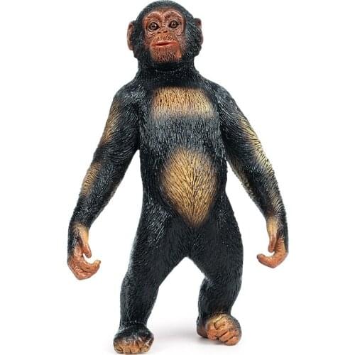 PVC Model Wild Chimpanzee Simulation Animal Orangutan Finished Goods DIY Animal Zoo Toy for Children
