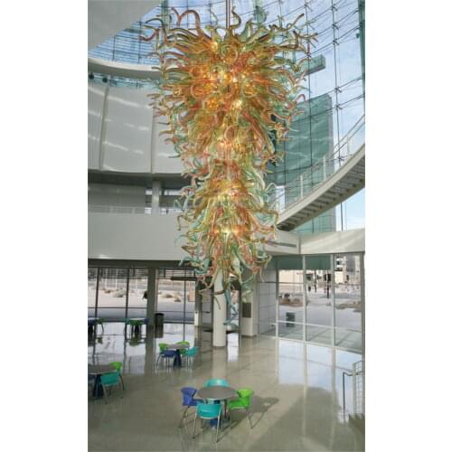 Hand Blown Chandelier Murano Glass Designs Elegant Tiffany Stained Glass Chandelier LED Light