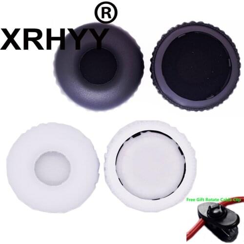 XRHYY Replacement Ear Pad Cushion Earpads Cover For Beats by Dr. Dre Wireless (Solo Bluetooth) Headphone +Free Rotate Cable Clip