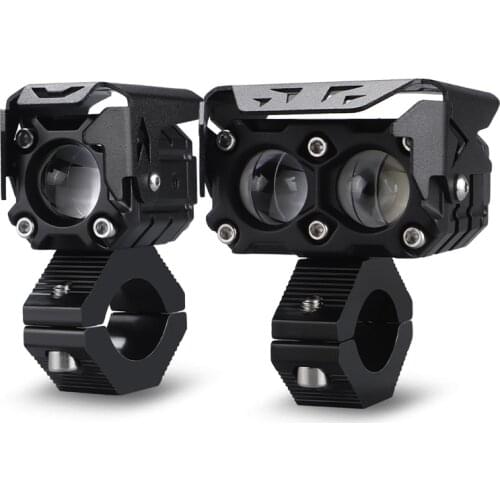 LED Motorcycle spotlight dual color white amber light Auxiliary motorcycle headlights fog lamp for Dirt Bike Trucks SUVs UTVs