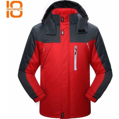 TENNEIGHT Men Military Tactical Jacket Winter Outdoor ski Hiking Jacket men Sport Waterproof cotton Coat Climbing Windbreaker