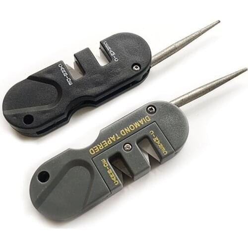 4-in-1 multifunctional outdoor portable tungsten steel fixed angle sharpener trimmer mini portable EDC sharpener bar