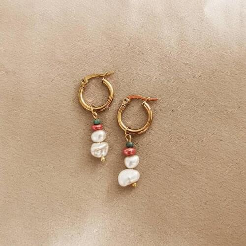 Vintage Baroque Pearl Earring Abalone Shell Handmade Earrings Dating Dressing Party Jewelry Earrings New Jewelry For Fall Winter