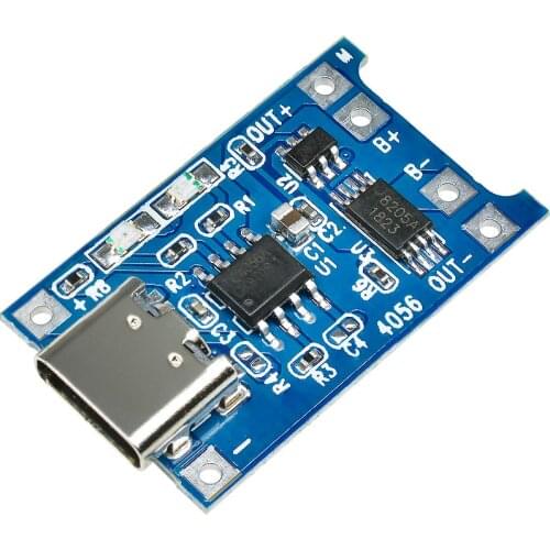 5V 1A Mini Micro USB 18650 Type-c Lithium Battery Charging Board Charger Module+Protection Dual Functions TP4056 18650