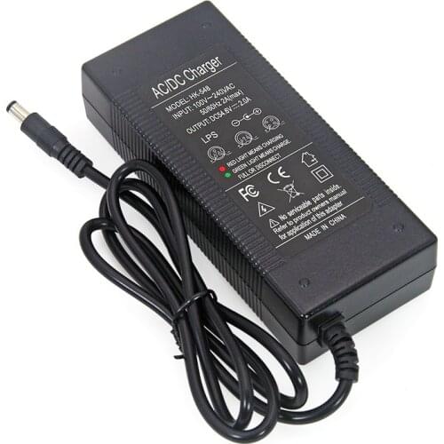 2PCS Liitokala 48V/54.6V Charger, for 48V 18650 battery pack, 2A/2000mA charging current, INPUT:100-240V DC 5.5*2.1 Plug