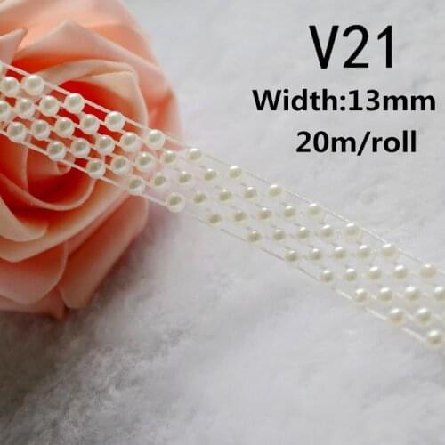 Ivory/White Color ABS Pearl Chain Trim Bridal beads for DIY Wedding Dress Garment Chain Decoration 16 design choose