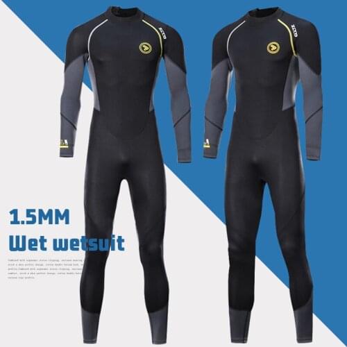 1.5mm Full Body Neoprene Wetsuit Men Surfing Swimming Diving Jumpsuit Clothing Scuba Snorkeling free diving Suits one-piece