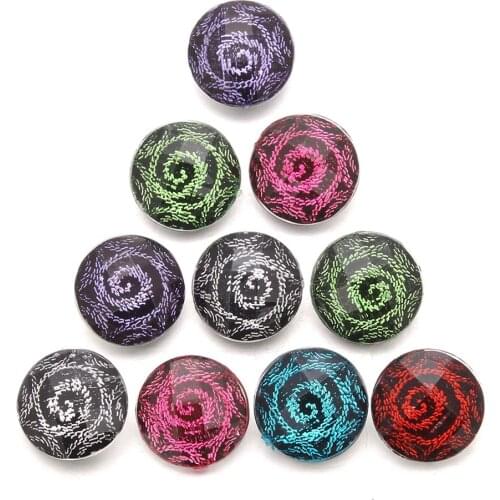 10pcs/lot mixing 18mm snap button jewelry colorful Resin snap button pression bijoux watches women charm bracelet