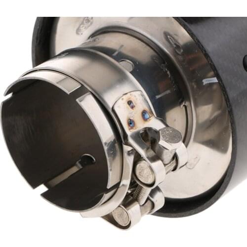 63mm Inlet 114mm Outlet Carbon Fiber Car Exhaust Pipe Tail Muffler Silencer