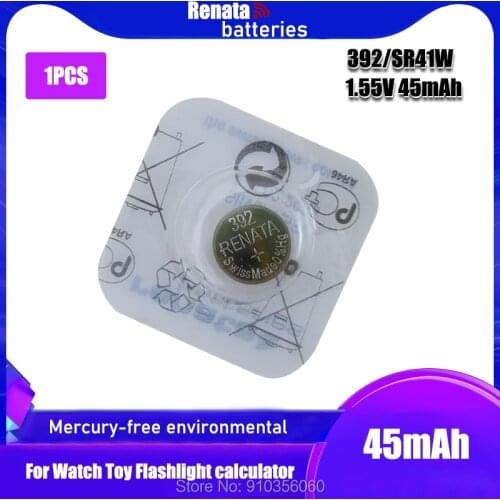 Renata Silver Oxide Watch Battery 392 SR41W 1.55V 100% original brand renata 392 renata 41 battery