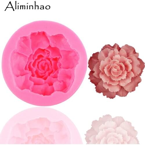 B0443 Carnation flower shape DIY Cake Silicone mould chocolate fondant cake decorating tools Resin Clay Soap Candle Mold