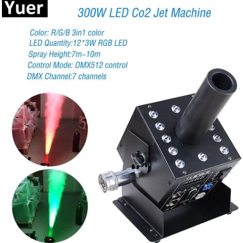 Free Shipping CO2 Jet With DMX 512 3in1 RGB LED Cannon Special Effect 12x3W LED Stage Smoke Machine Professional Dj Equipment