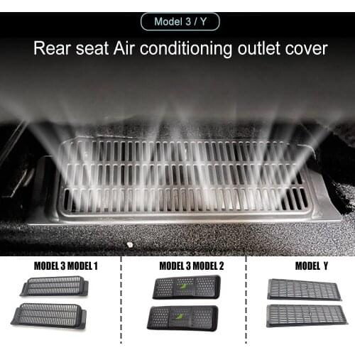 Rear Seat Air Conditioning Outlet Cover For Tesla Model 3 Model Y 2015-2021 Plastic Dustproof Protect Cover ABS One Pair