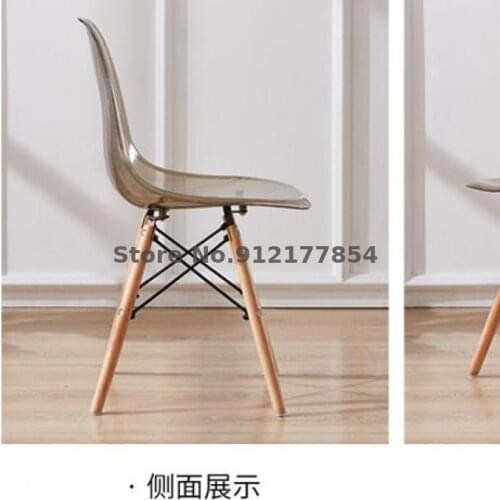 Home Chair Modern Simple Transparent Dining Chair Backrest Stool Net Red Leisure Chair Negotiation Table And Chair