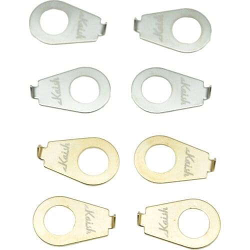 Dopro 4pcs Chrome/Gold LP Guitar Knobs Pointer Plate Knob Indicator for Epiphone Les Paul