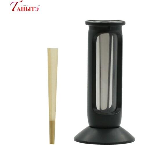 Black 500mah Herb Electric Smoke Grinder for Smoking Weed 2 In 1 Automatic Grinding and Filling Horn Tube Support Drop Shipping