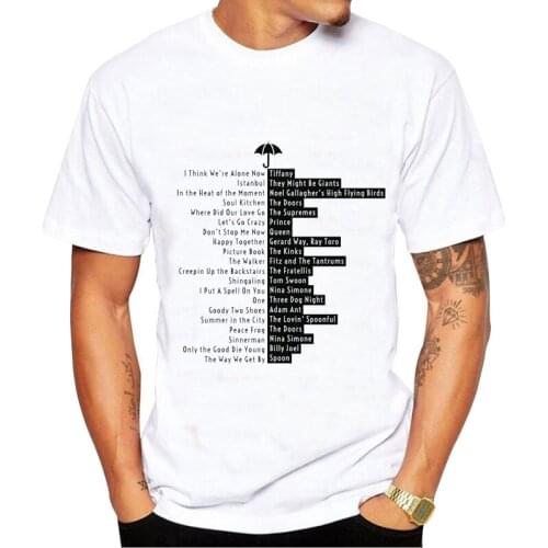 The Umbrella Academy Print T-shirt Mens Summer Casual cool Short Sleeve T Shirt Harajuku Streetwea