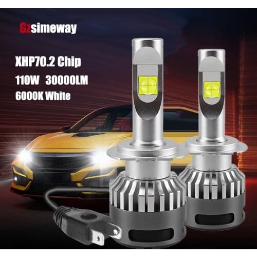 H7 Led Canbus H4 H1 H8 H11 HB3 9005 HB4 9006 H13 D2H Led Headlights XHP70 110W 30000LM Car Light Bulbs Automobiles Auto Fog Lamp