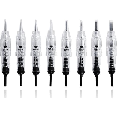 Tattoo Needles 10pcs Cartridge Needles Disposable Sterilized Tattoo Permanent Makeup Needles Tips for Eyebrow