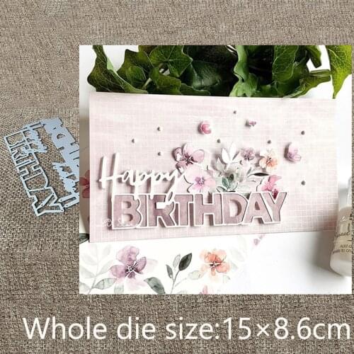 XLDesign Craft Metal Cutting Dies stencil mold Happy birthday decoration scrapbook Album Paper Card Craft Embossing die cuts