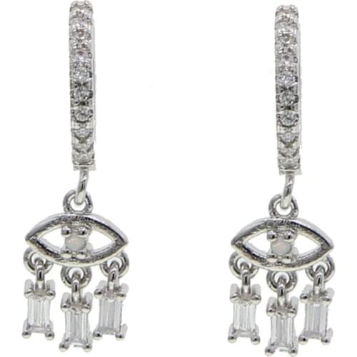 2020 Style Eye dangle Earring Fashion Gold Color Geometric Evil Eye Statement Earrings For Women