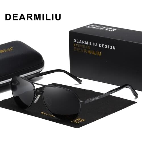 DEARMILIU Mens Sunglasses Brand Designer Pilot Polarized Male Sun Glasses Eyeglasses gafas oculos de sol masculino For Men 1306