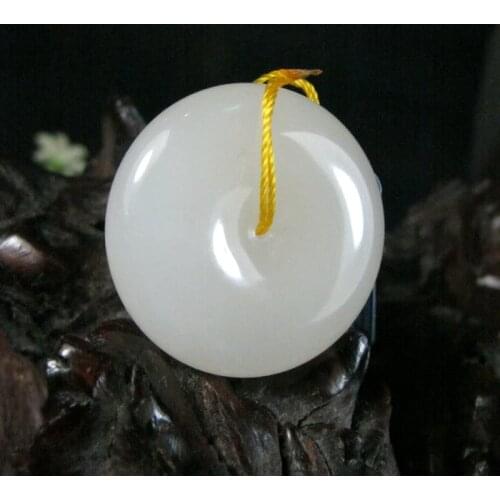 Natural white jade pendant jade necklace handcarved men woman jade for lovers pendants jadeite jade necklace jewelry