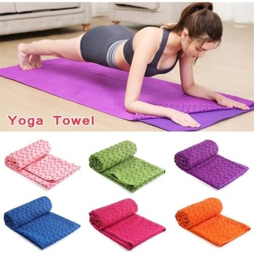 Non Slip Yoga Mat Cover Towel Anti Skid Microfiber Yoga Mat Size 183cm*61cm 72''x24'' Shop Towels Pilates Blankets Fitness